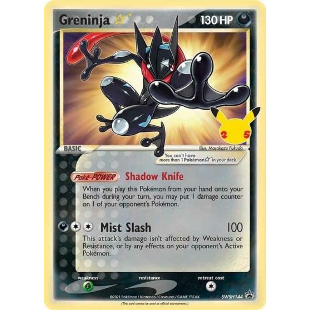 Pokemon - Greninja Star - SWSH144 - Celebrations 25th Anniversary Promo