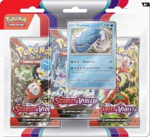 Pokemon Scarlet And Violet Base Set - 3 Pack Blister Assorted 