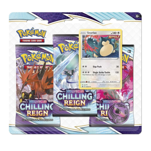 Pokemon Chilling Reign 3 Pack Blister - Snorlax